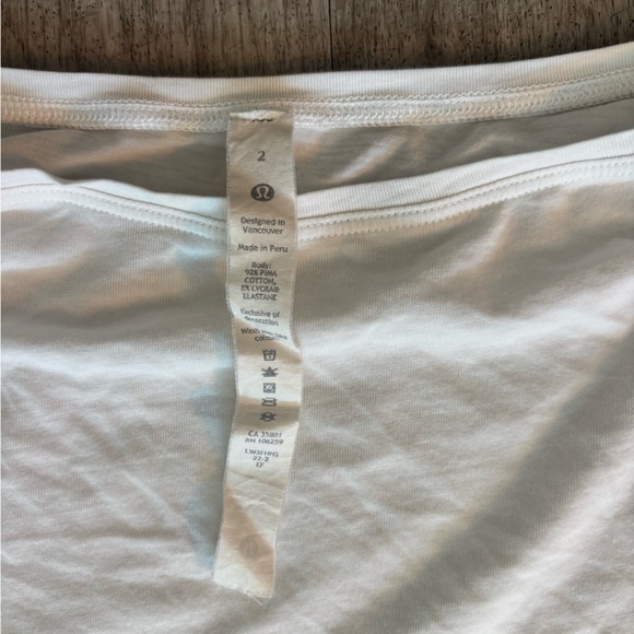Lululemon Athletica White Tee - Picture 3 of 3